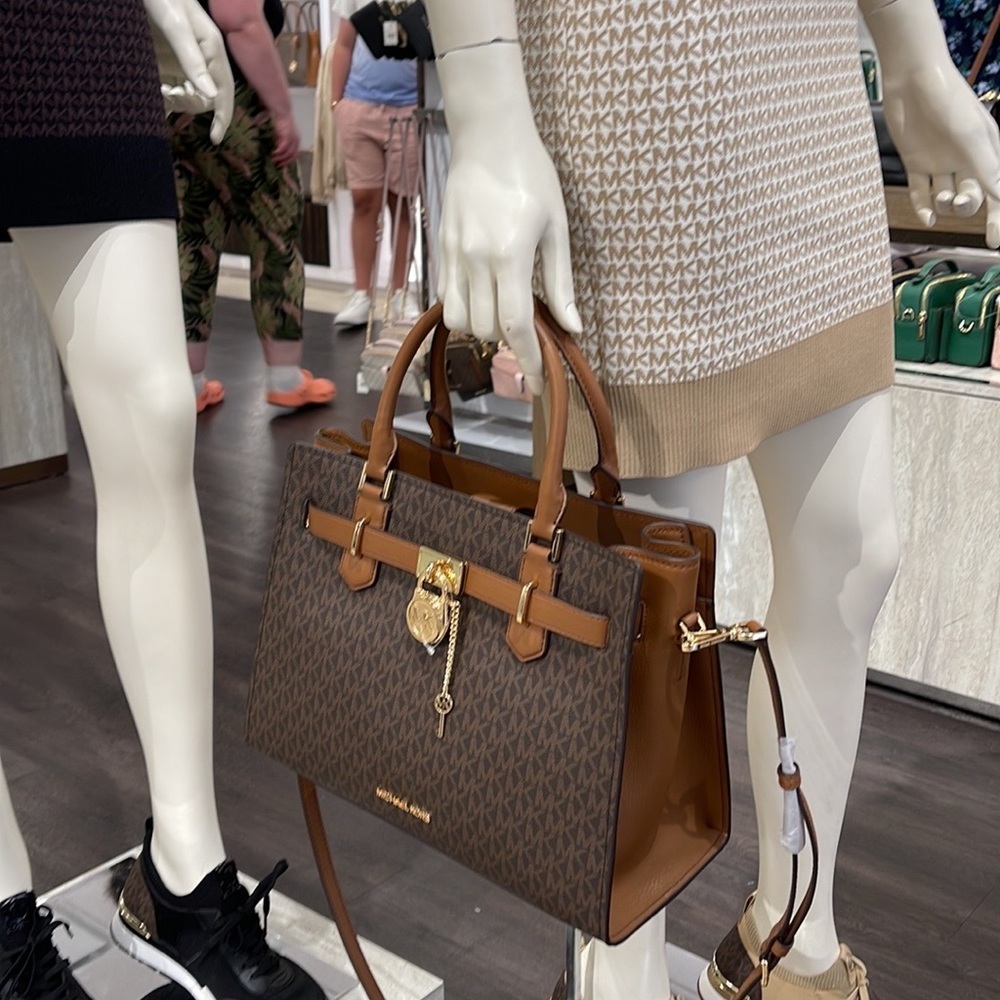 Michael Kors Hamilton Meidum Satchel Shoulder Crossbody 
Brown - Picture 2 of 16